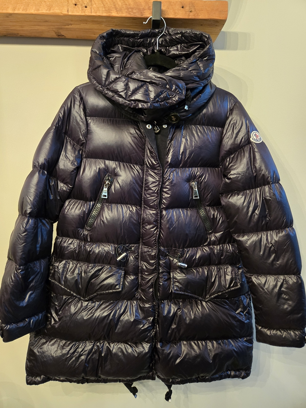 Moncler Women's Quilted Down Puffer Coat with Hood